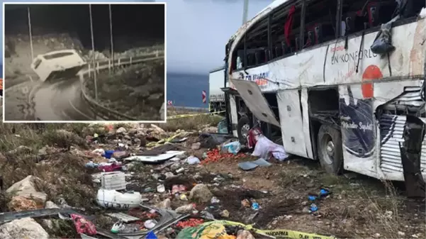 Mersin'de bariyerlere çarpan yolcu otobüsü takla attı! 9 kişi öldü, 14'ü ağır 30 kişi yaralandı