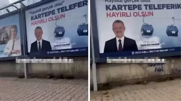 Kocaeli Büyükşehir Belediye Başkan Adayı Tahir Büyükakın'ın afişleri İzmir'e asıldı