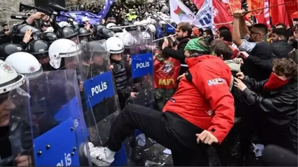 1 Mayıs'ta polis kalkanlarını tekmeleyen sosyal medya fenomenine gözaltı! Ardından hayır simidi dağıttılar