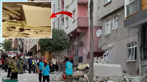 Çöken binadan şans eseri kurtuldular! Apartman sakinlerinin panik anları kamerada