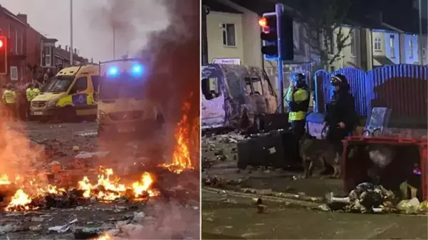 İngiltere'de üç çocuğun öldürülmesinden sonra başlayan olaylar büyüyor: Polis araçları ateşe verildi, 100 kişi gözaltına alındı