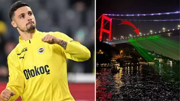 Boğaz Köprüsü'ne yazdılar! Fenerbahçeli taraftarlardan, Rade Krunic'e 3 kelimelik veda