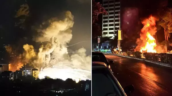 Lübnan'a harekat başlatan İsrail gece yarısı Şam'ı da vurdu! Art arda patlamalar yaşandı