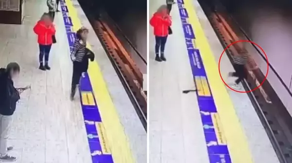 15 yaşındaki kız, Marmaray'ın önüne atladı! Dehşet anları kamerada