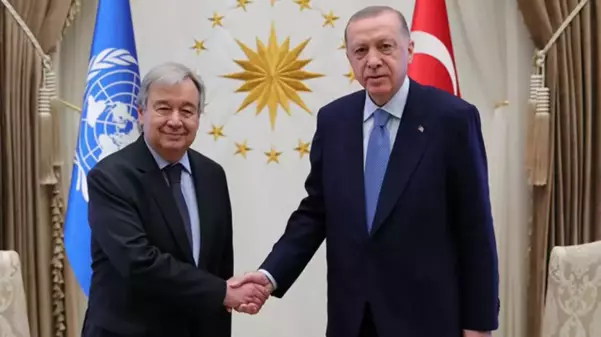 Cumhurbaşkanı Erdoğan, MGK toplantısı sırasında Guterres ile görüştü