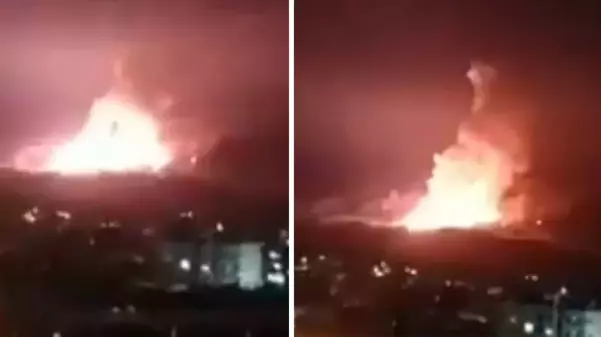 İsrail Suriye'yi bombaladı! O anlar kameralara böyle yansıdı
