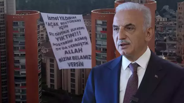 Ümraniye Belediye Başkanı İsmet Yıldırım'a pankartlı protesto