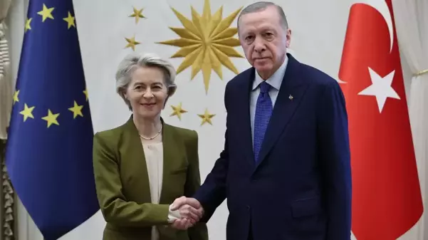 Erdoğan, Ursula von der Leyen ile Beştepe'de bir araya geldi