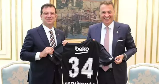 Beşiktaş Başkanı Fikret Orman ve yöneticiler, Ekrem İmamoğlu'nu ziyaret etti