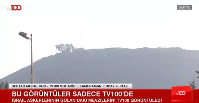 İsrail askerlerinin Golan'daki mevzileri ilk kez tv100 tarafından görüntülendi