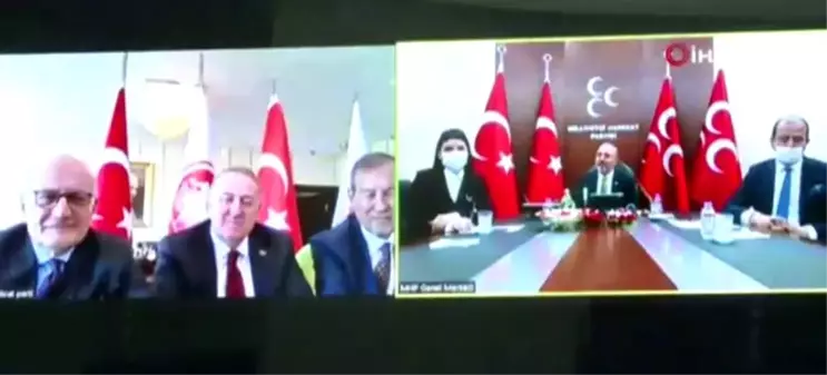 MHP'de partiler arası bayramlaşma video konferansla yapıldı