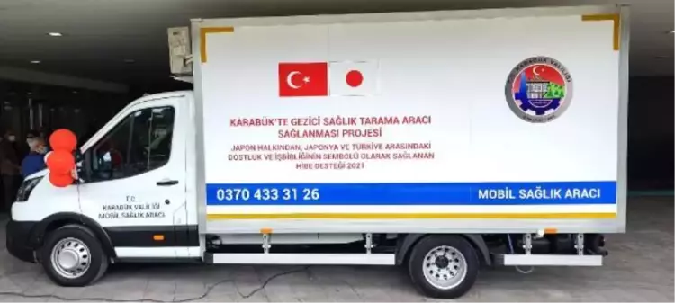 JAPONYA BÜYÜKELÇİLİĞİ'NDEN KARABÜK'E GEZİCİ SAĞLIK TARAMA ARACI