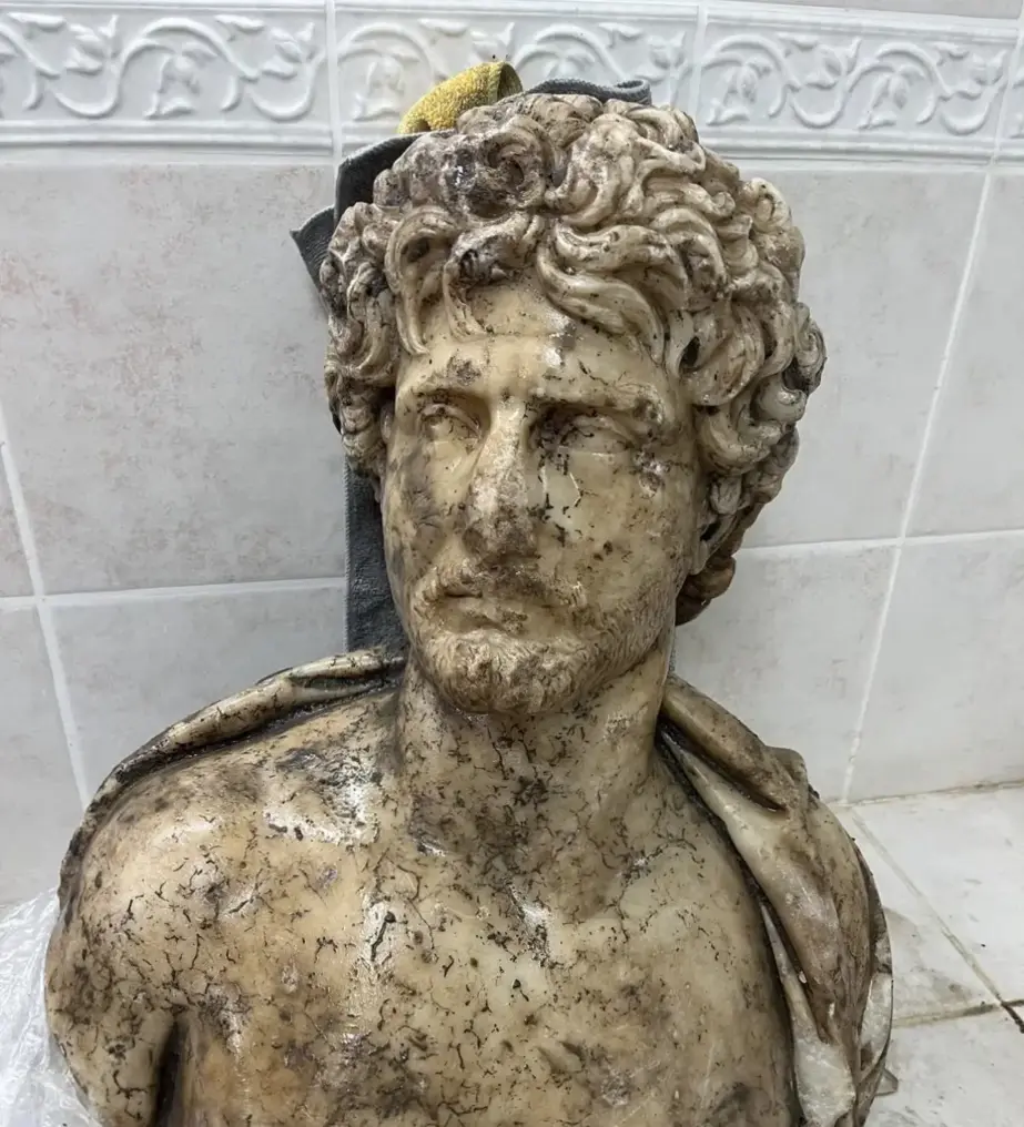 Düzce'de Roma İmparatoru Hadrian dönemine ait büst bulundu