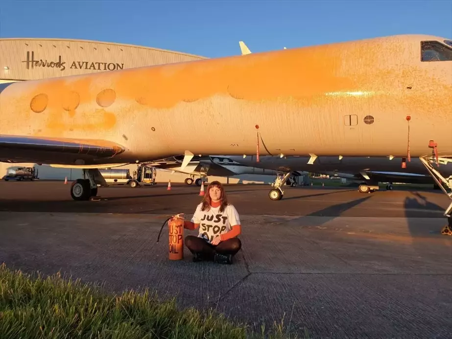 Çevre Aktivistleri Stansted Havalimanı'nda Eylem Yaptı