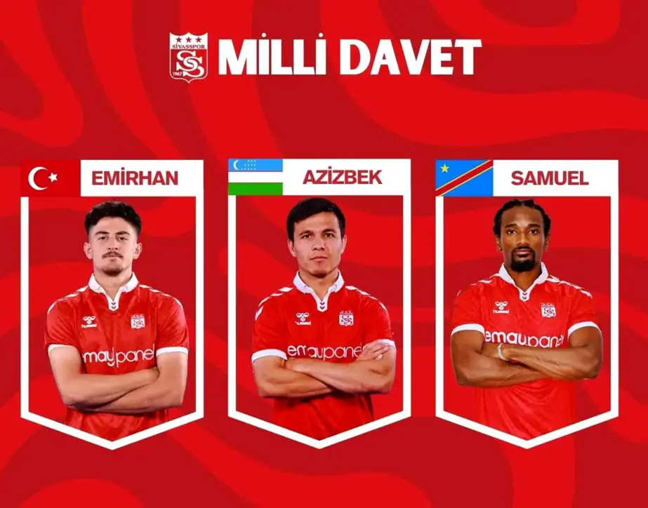 Sivasspor'dan 3 Futbolcu Milli Takıma Davet Edildi